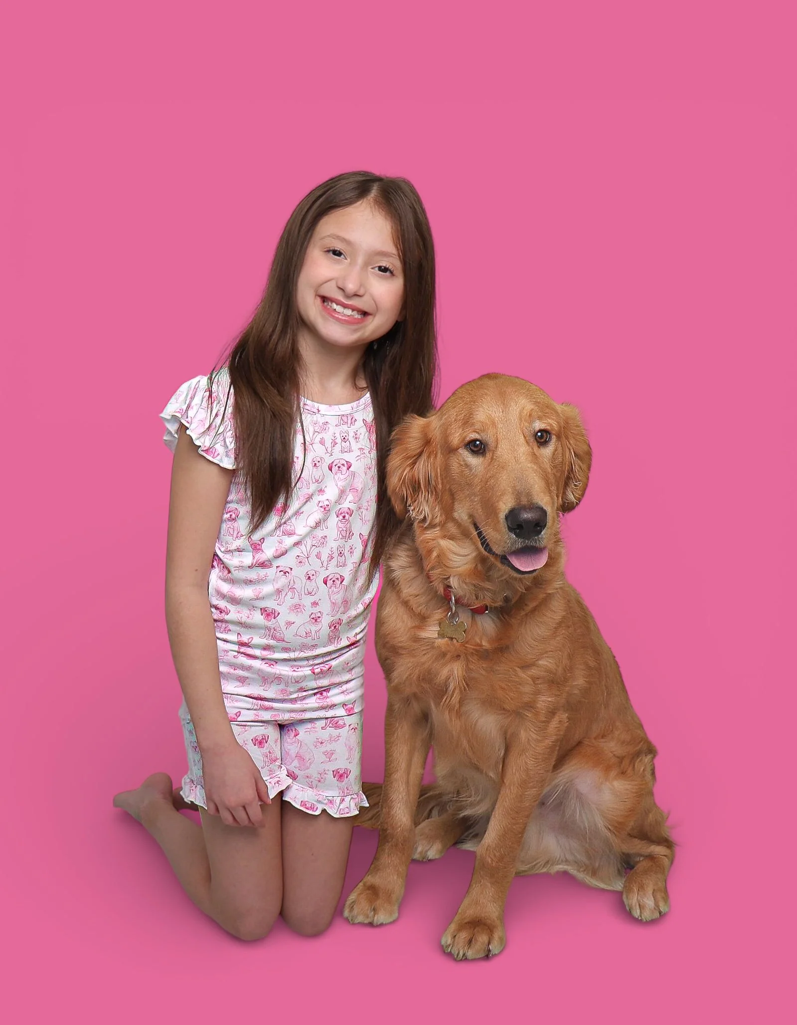 PINK PUPPY TOILE DREAM RUFFLE SHORT SET - Image 11