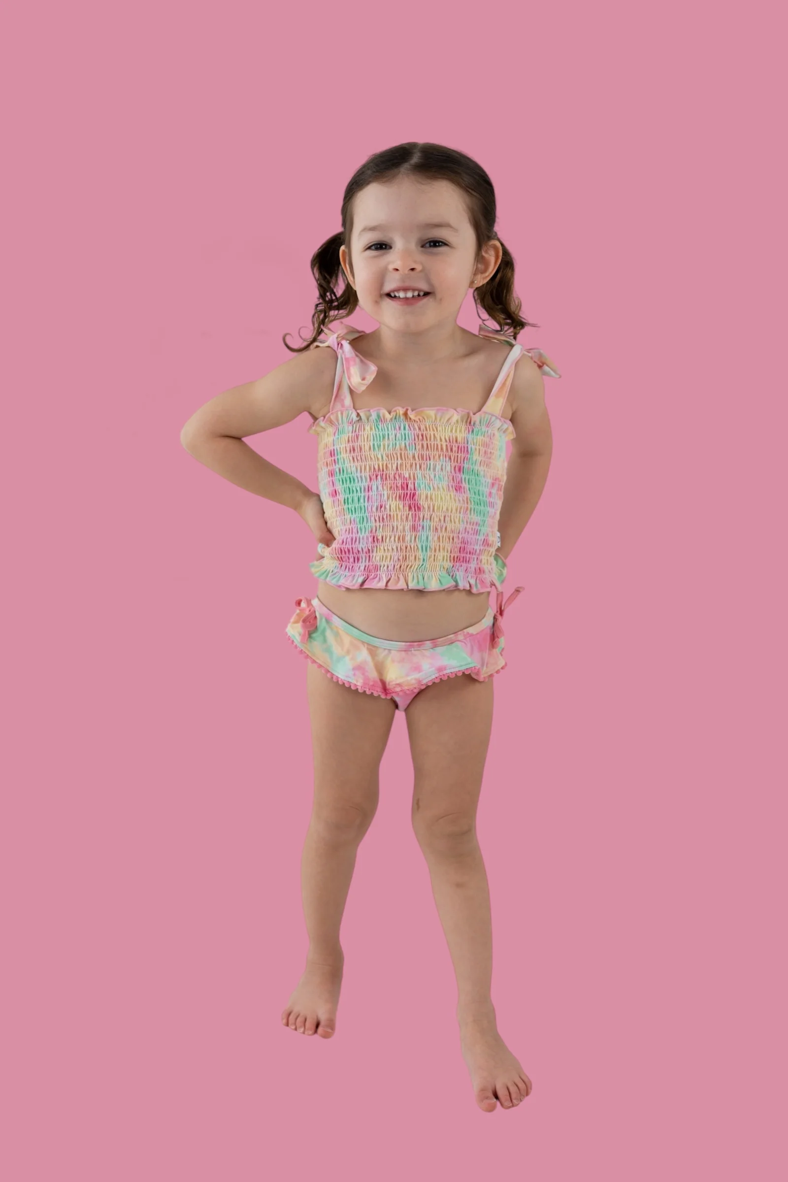 RAINBOW CLOUDS DREAM SMOCKED TANKINI TWO PIECE SWIM SUIT - Image 9
