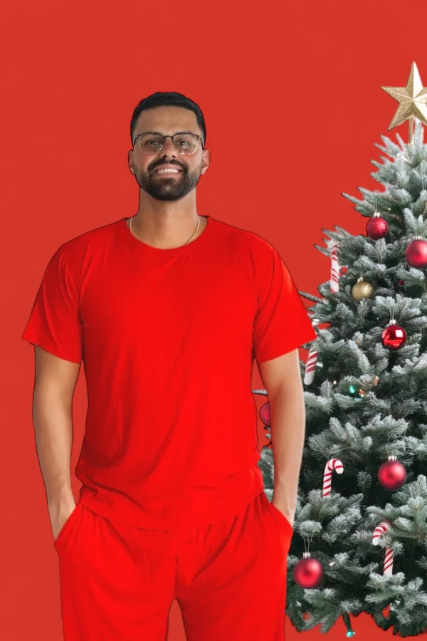 RED RIB MEN'S DREAM JOGGER SET - Image 4