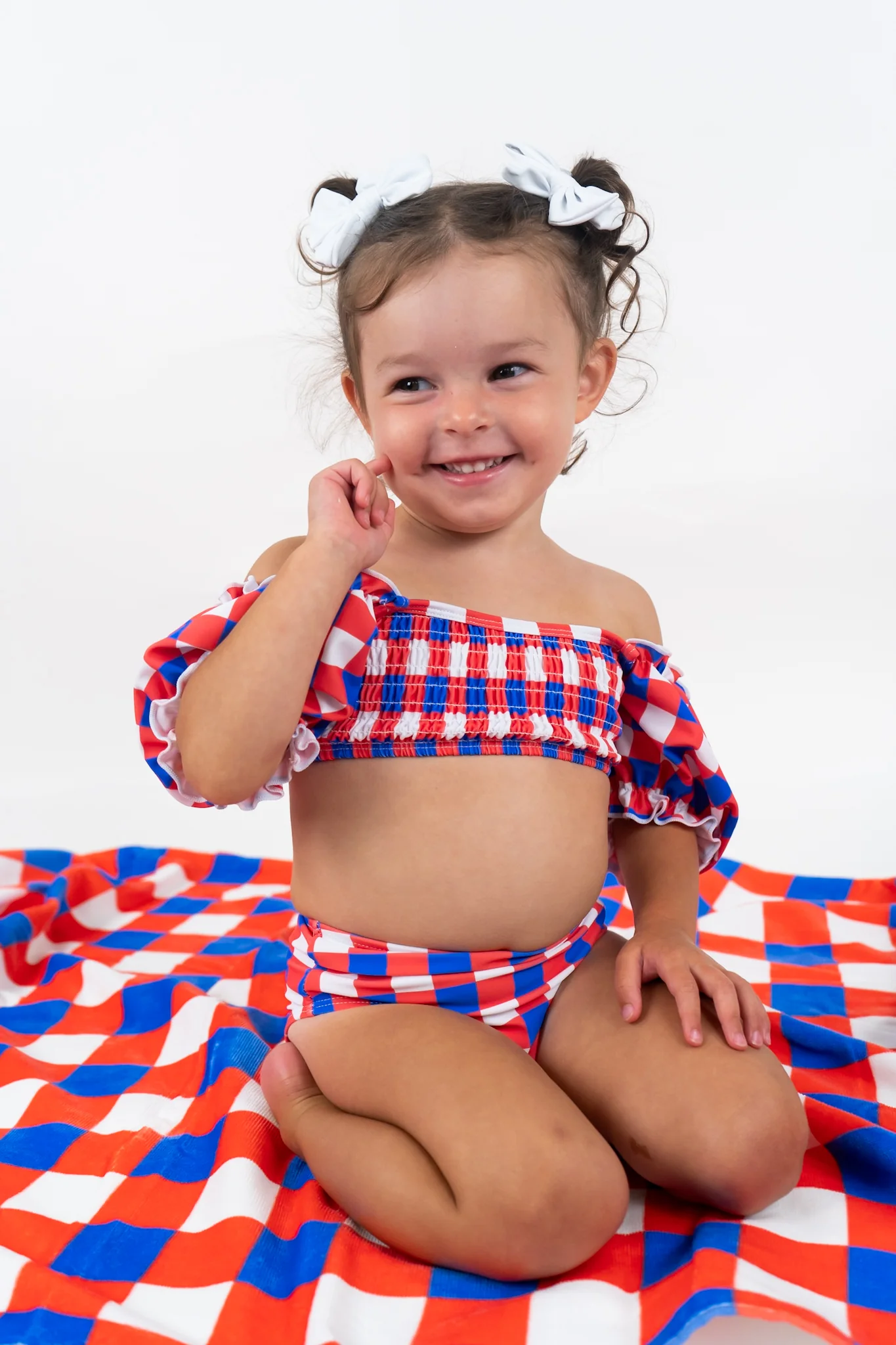 RED, WHITE & TRUMAN DREAM OFF THE SHOULDER SWIM SUIT - Image 12