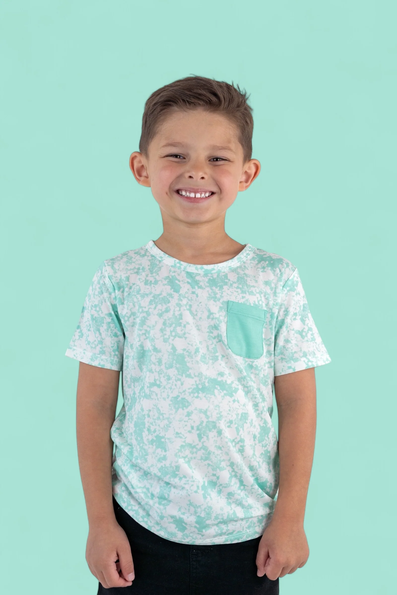 SEAFOAM TIE DYE DREAM POCKET TEE - Image 3