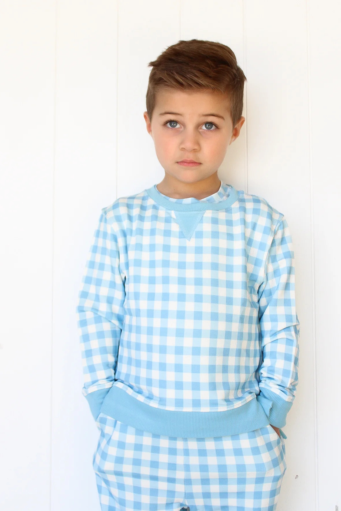 SKY BLUE GINGHAM DREAM PULLOVER - Image 2