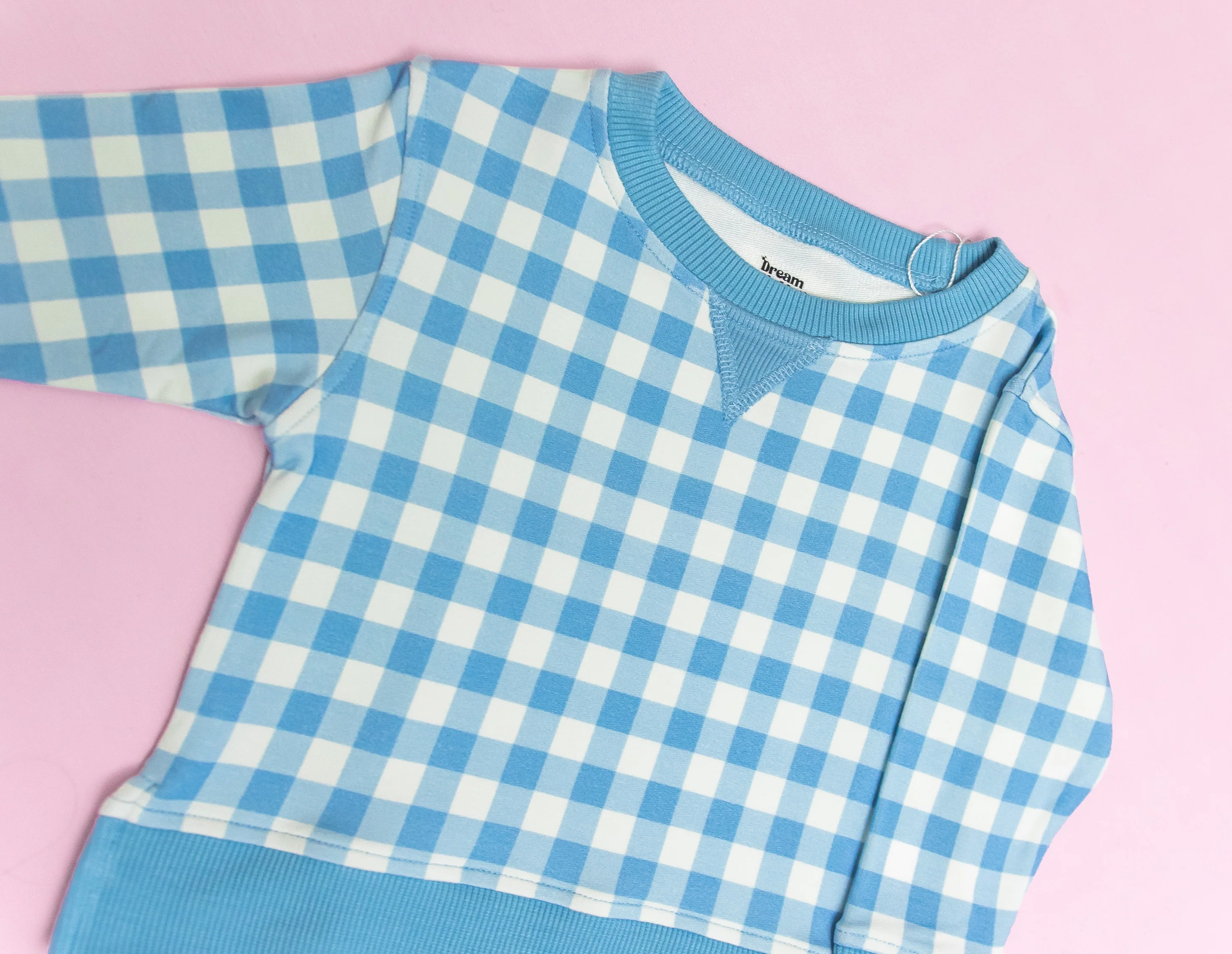 SKY BLUE GINGHAM DREAM PULLOVER - Image 4