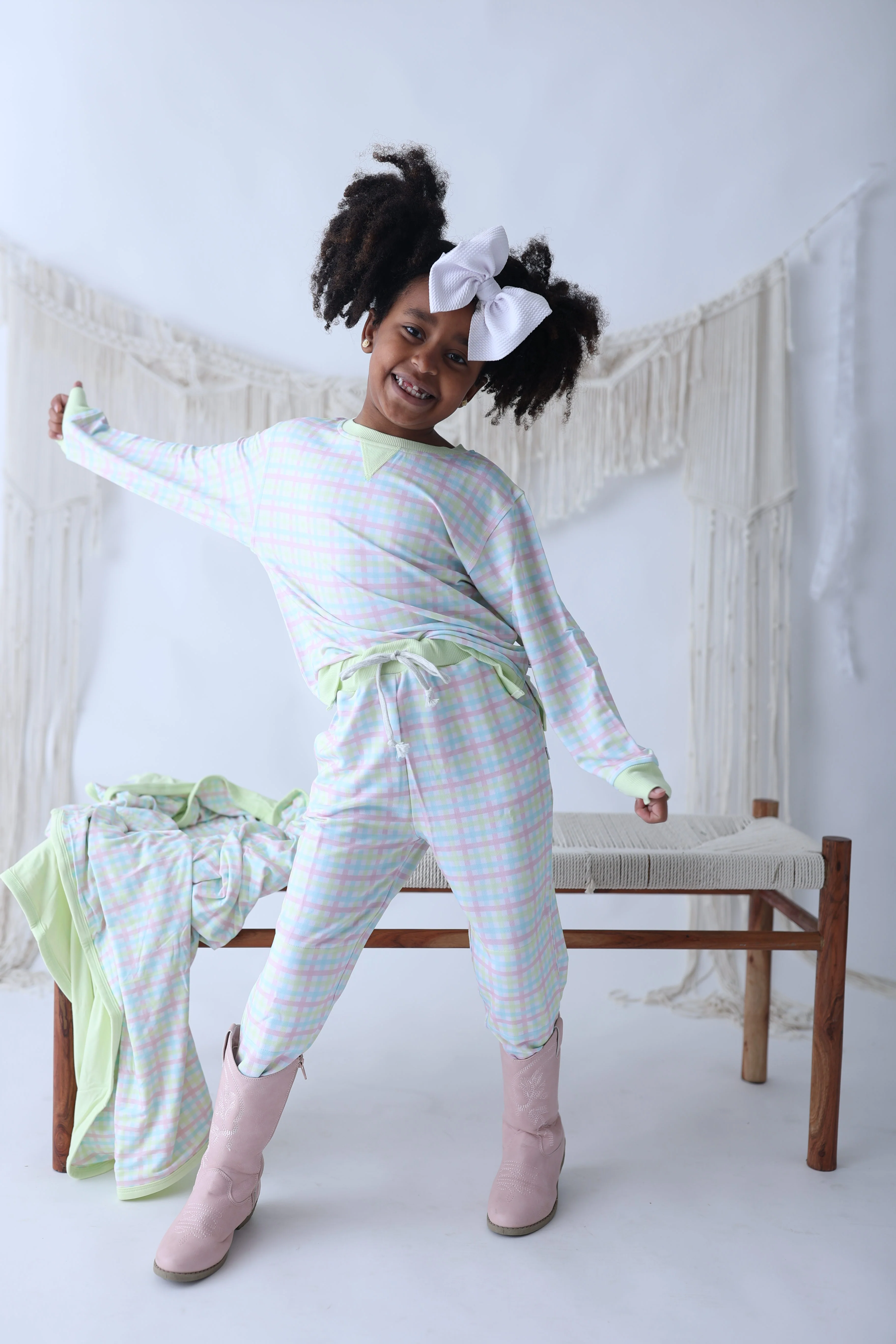 SPRING GINGHAM DREAM JOGGER - Image 4