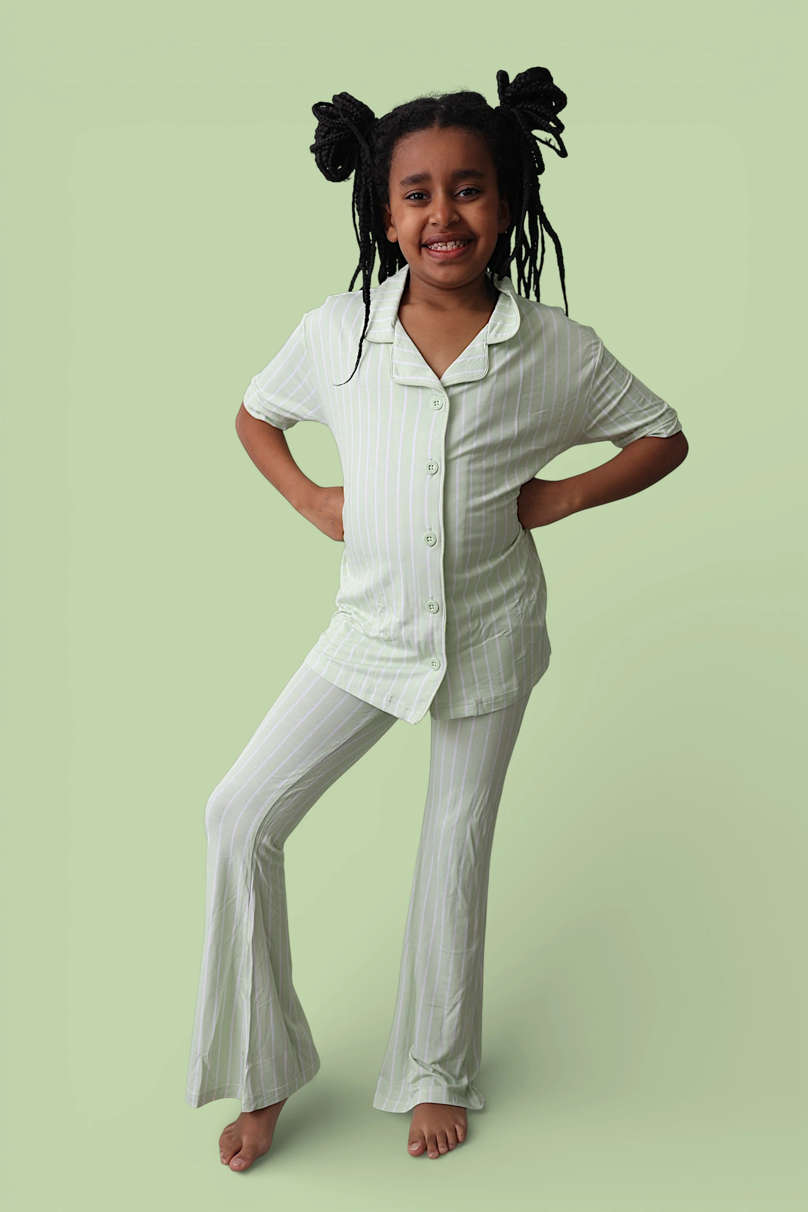 SPRINGTIME STRIPE DREAM GIRL'S FLARE SET - Image 3