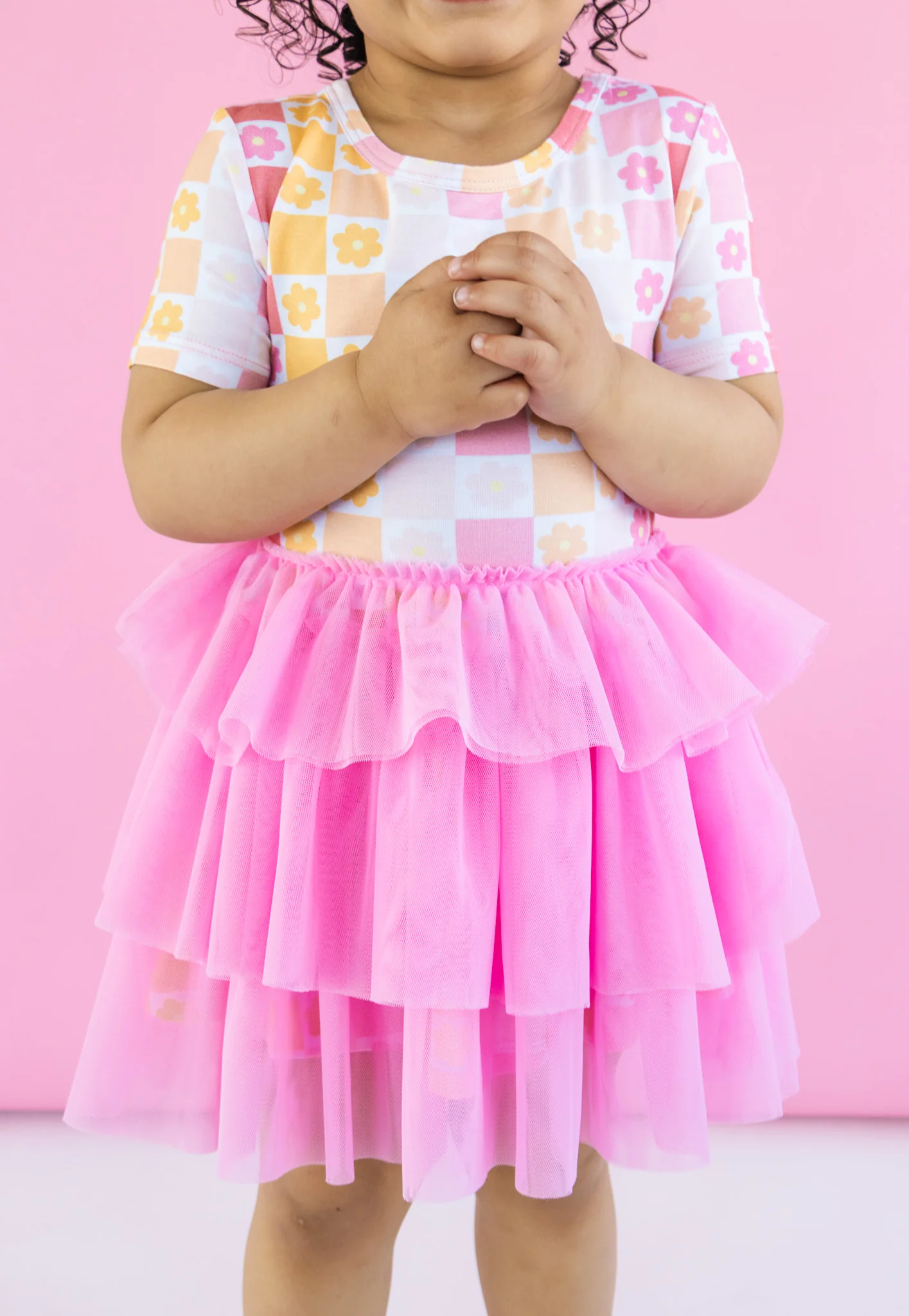 SUMMER SUNSET CHECKERS DREAM TUTU DRESS - Image 2