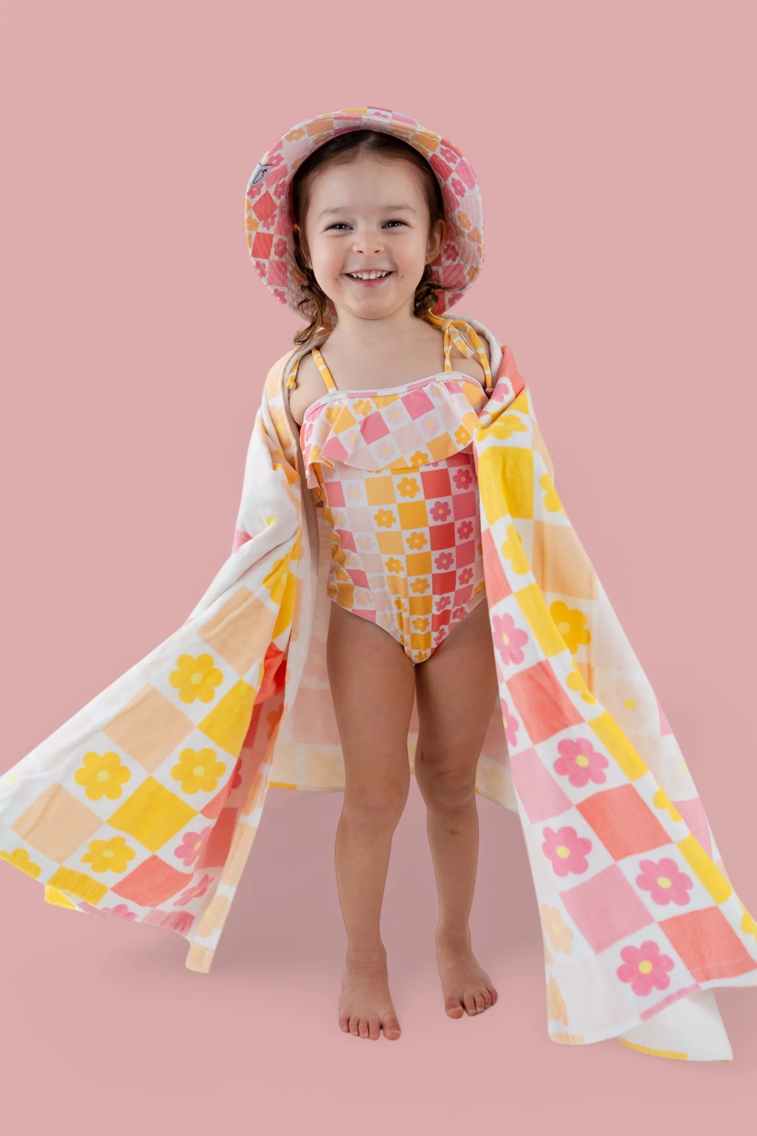 SUMMER SUNSET CHECKERS DREAM ONE PIECE SWIM SUIT - Image 15