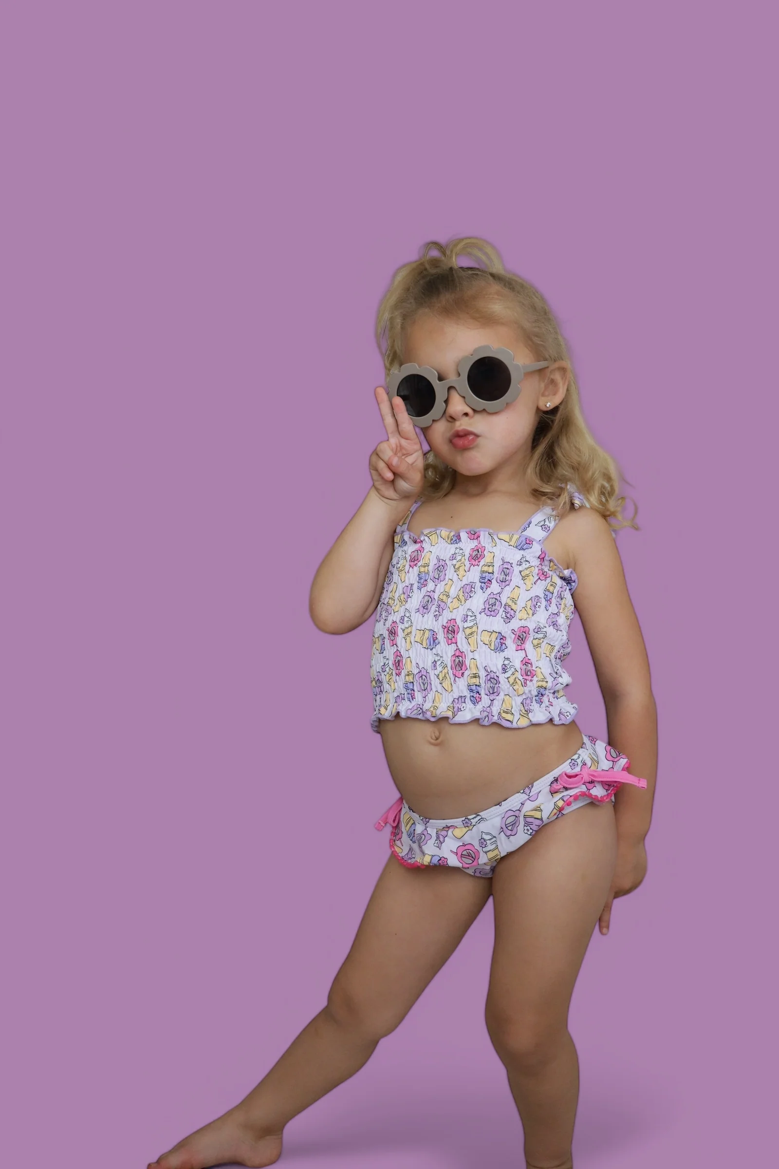 SWEET SUMMER DREAM SMOCKED TANKINI TWO PIECE SWIM SUIT - Image 5