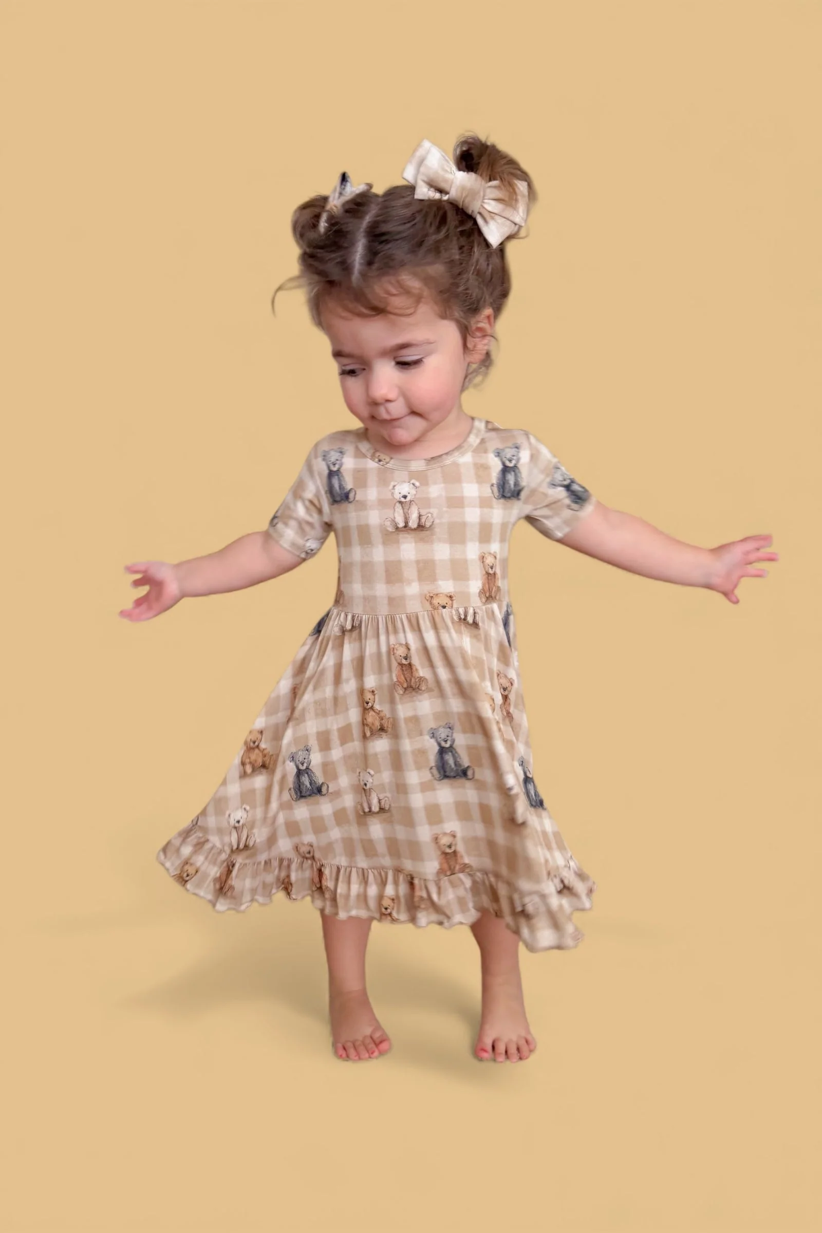 TEDDY CHECK DREAM RUFFLE DRESS - Image 14