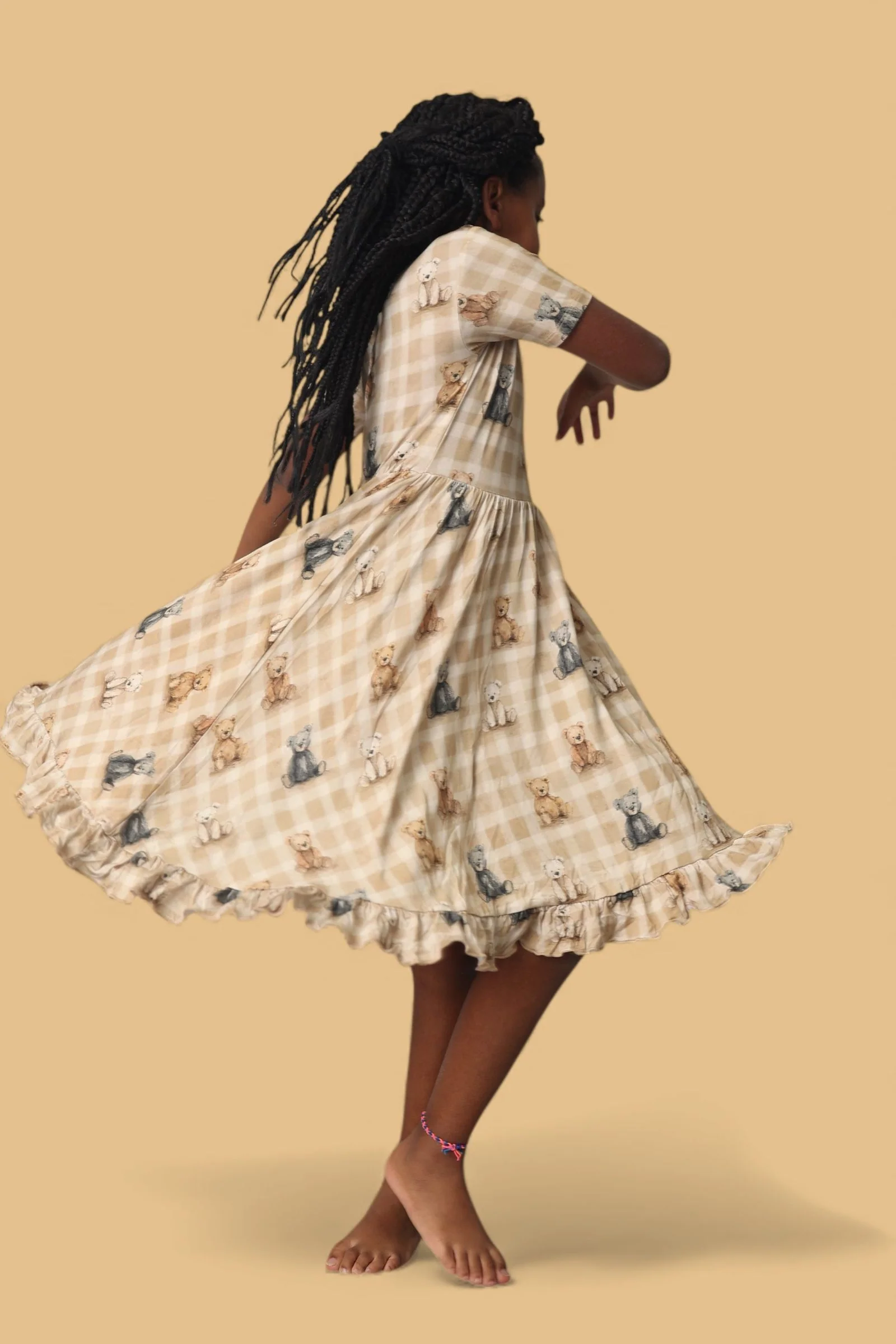 TEDDY CHECK DREAM RUFFLE DRESS - Image 16