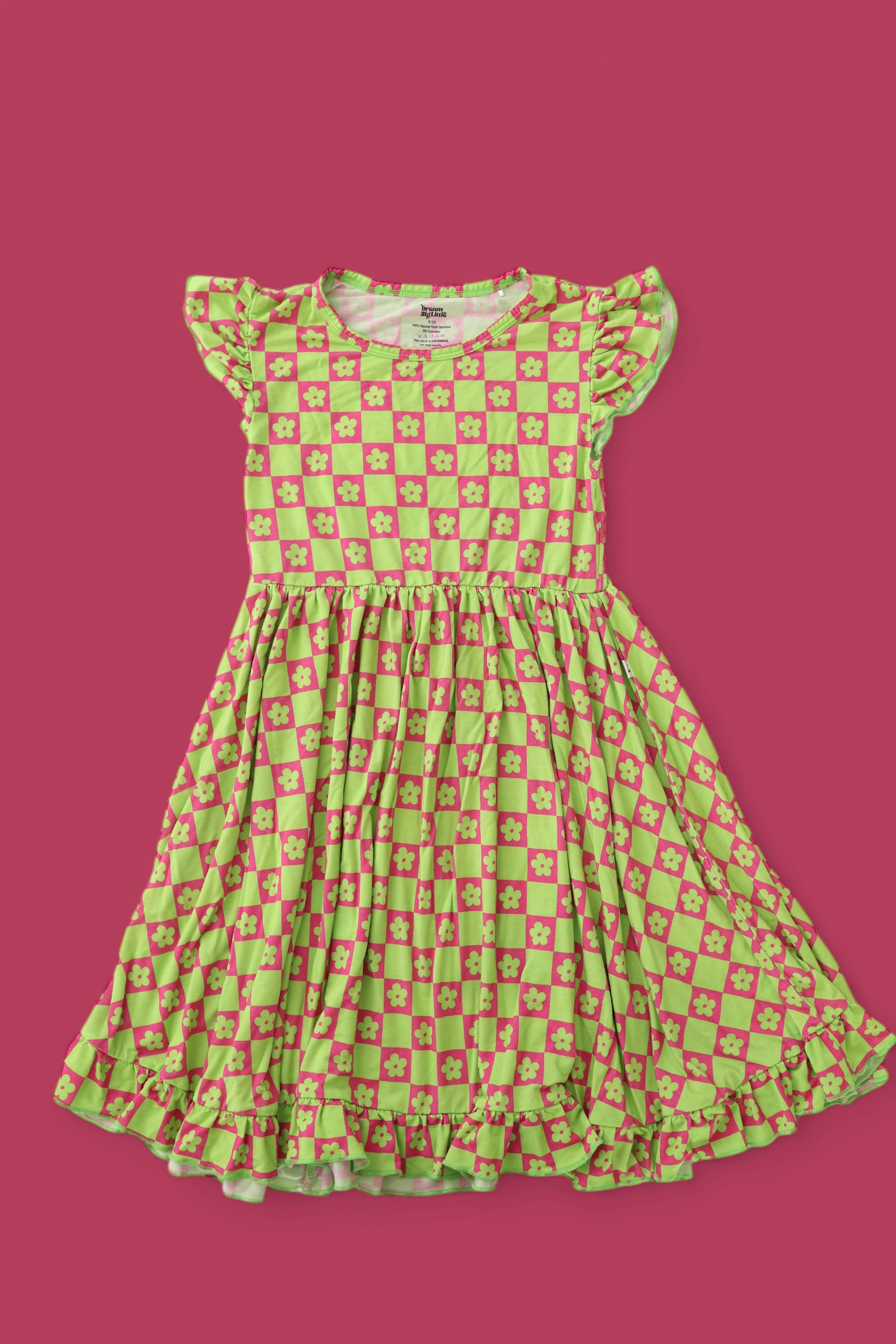 WILD DAISY CHECKERS DREAM RUFFLE DRESS - Image 16